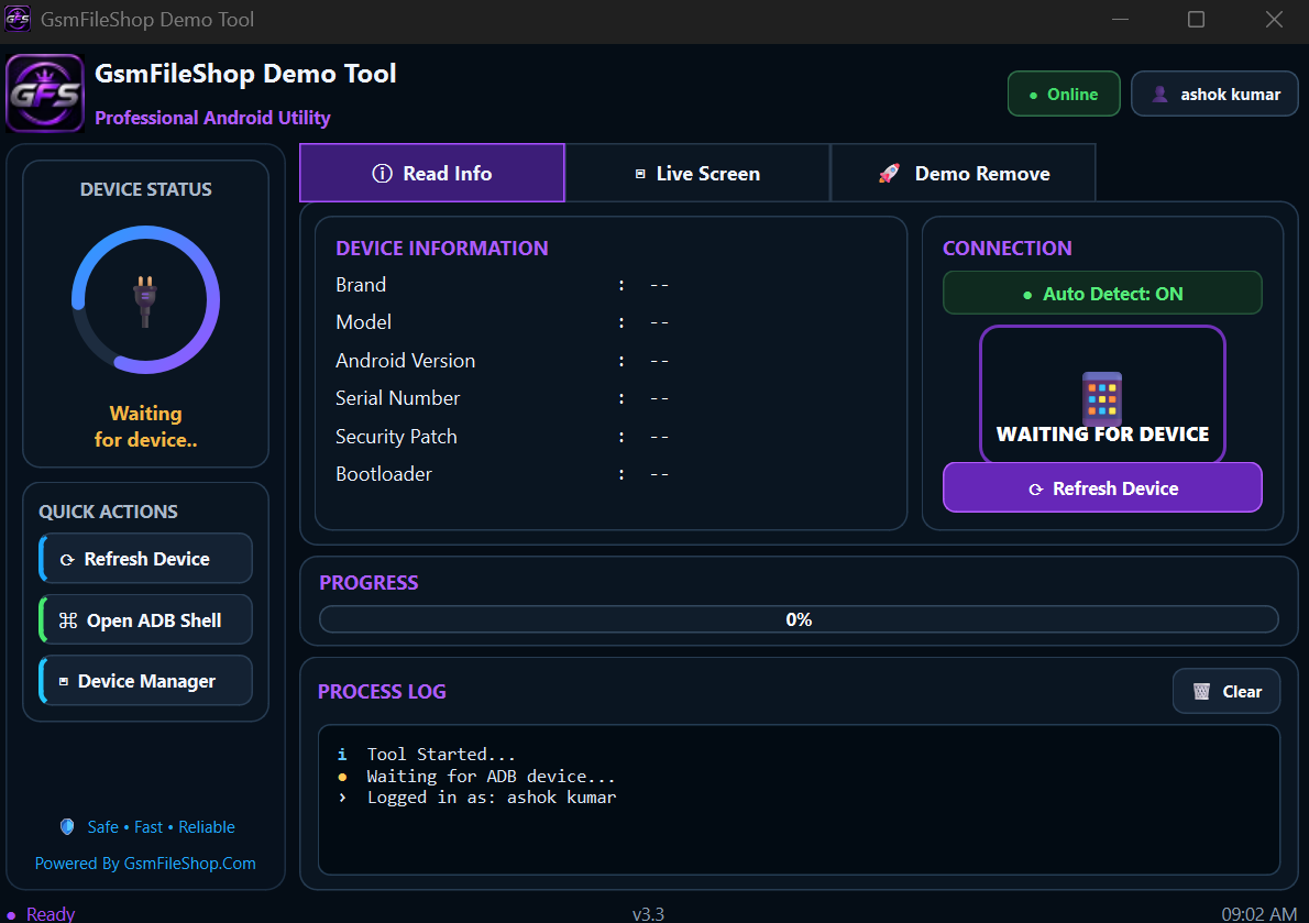 GsmFileShop Demo Tool